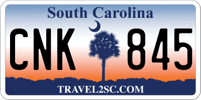 SC license plate CNK845