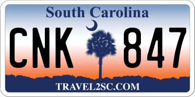SC license plate CNK847