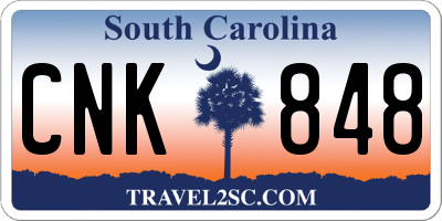 SC license plate CNK848