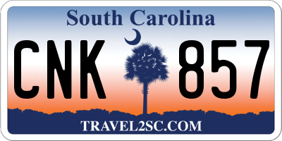 SC license plate CNK857