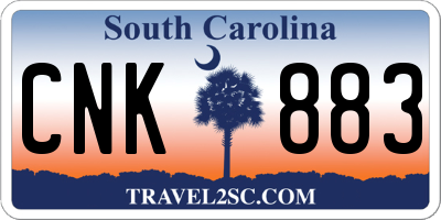 SC license plate CNK883