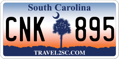 SC license plate CNK895