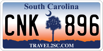 SC license plate CNK896