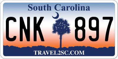 SC license plate CNK897