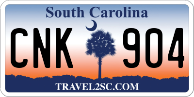 SC license plate CNK904