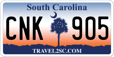 SC license plate CNK905