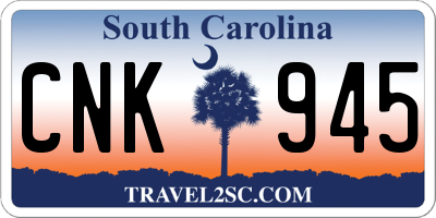 SC license plate CNK945