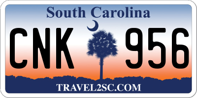 SC license plate CNK956