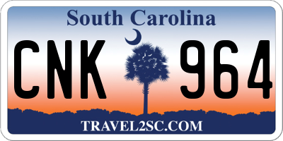 SC license plate CNK964