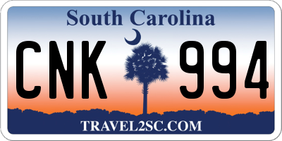 SC license plate CNK994