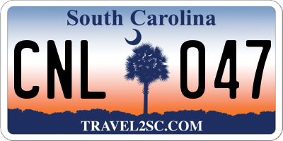 SC license plate CNL047