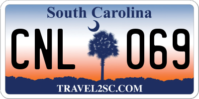 SC license plate CNL069