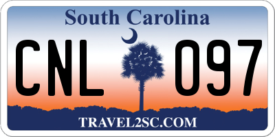 SC license plate CNL097