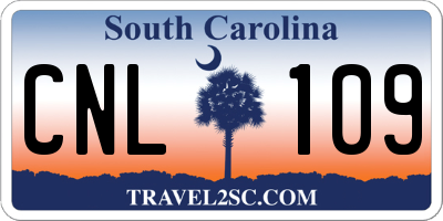 SC license plate CNL109