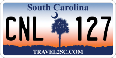 SC license plate CNL127