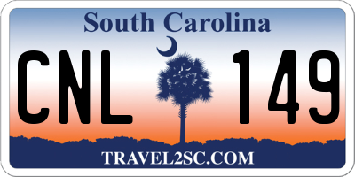 SC license plate CNL149