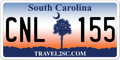 SC license plate CNL155