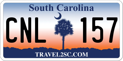 SC license plate CNL157