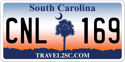 SC license plate CNL169