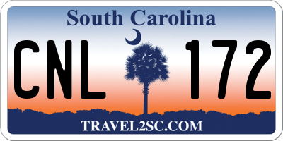 SC license plate CNL172