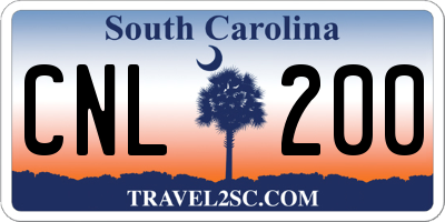 SC license plate CNL200