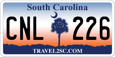 SC license plate CNL226