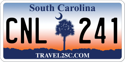 SC license plate CNL241