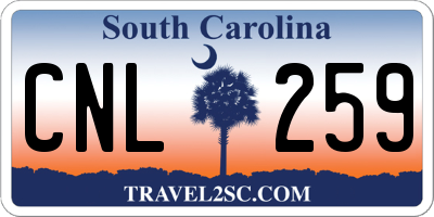 SC license plate CNL259