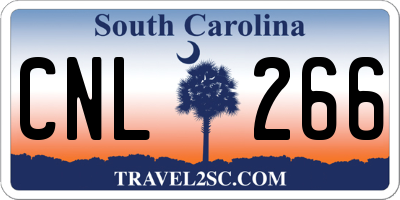 SC license plate CNL266