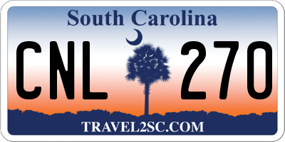 SC license plate CNL270