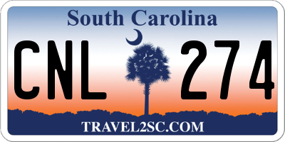 SC license plate CNL274