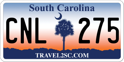 SC license plate CNL275