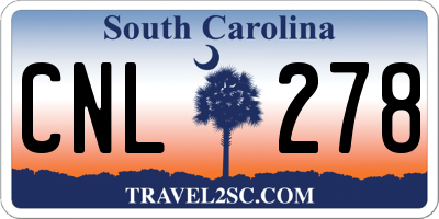 SC license plate CNL278