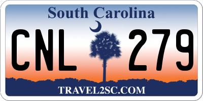 SC license plate CNL279