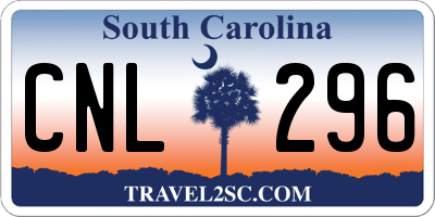 SC license plate CNL296