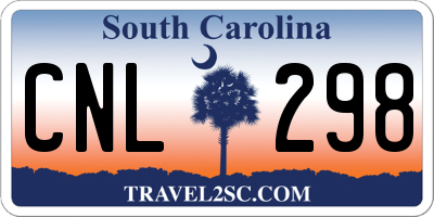 SC license plate CNL298