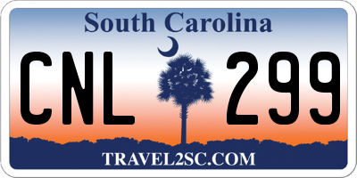 SC license plate CNL299