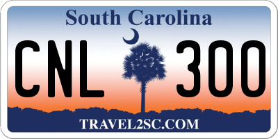 SC license plate CNL300
