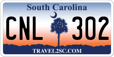 SC license plate CNL302