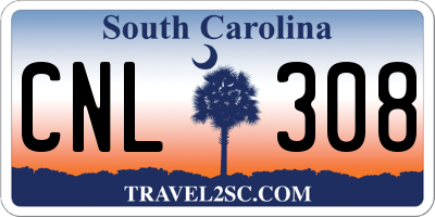 SC license plate CNL308