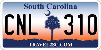 SC license plate CNL310