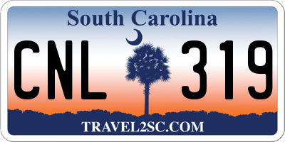 SC license plate CNL319