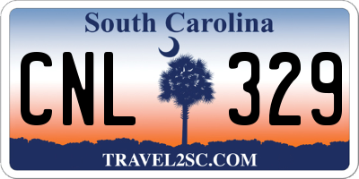 SC license plate CNL329