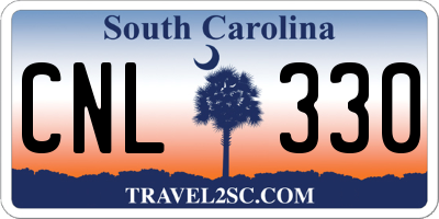 SC license plate CNL330