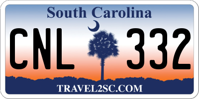 SC license plate CNL332