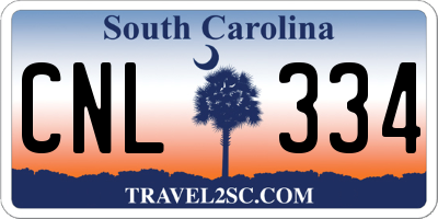 SC license plate CNL334