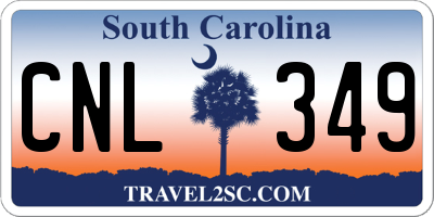 SC license plate CNL349