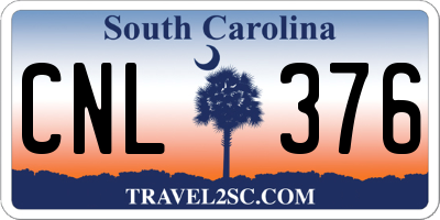 SC license plate CNL376