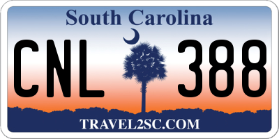 SC license plate CNL388