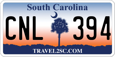 SC license plate CNL394